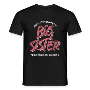 Große Schwester Geschwisterchen - Männer T-Shirt - Schwarz - Vorne - AI Model Male 178 light (178cm)