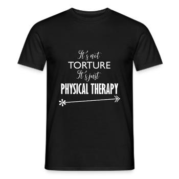 Physiothérapie Douleur - T-shirt homme - noir - Devant - AI Model Male 178 light (178cm)