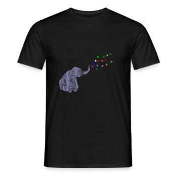 Elefant - Männer T-Shirt - Schwarz - Vorne - AI Model Male 178 light (178cm)