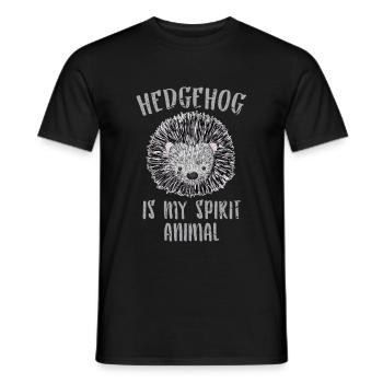 Spiritualité hérisson - T-shirt homme - noir - Devant - AI Model Male 178 light (178cm)
