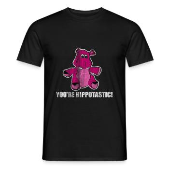 hippo - Men's T-Shirt - black - Front - AI Model Male 178 light (178cm)