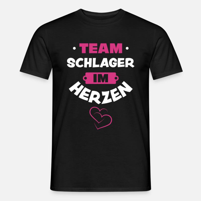 Schlager - Männer T-Shirt - Schwarz