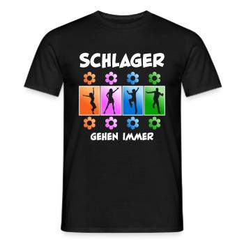 Schlager - Männer T-Shirt - Schwarz - Vorne - AI Model Male 178 light (178cm)
