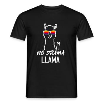 Lama drama - Men's T-Shirt - black - Front - AI Model Male 178 light (178cm)
