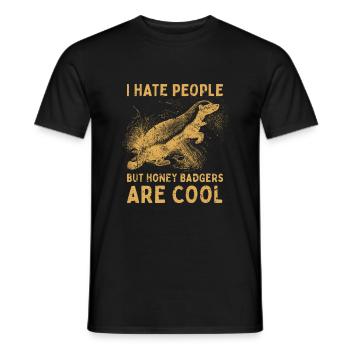 Honey badger animal lover - Men's T-Shirt - black - Front - AI Model Male 178 light (178cm)