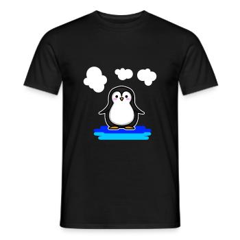 Pinguin Niedliches Tier - Männer T-Shirt - Schwarz - Vorne - AI Model Male 178 light (178cm)