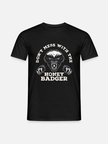 Honigdachs Jäger - Männer T-Shirt - Schwarz
