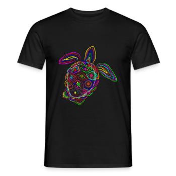 Turtle animal lover - Men's T-Shirt - black - Front - AI Model Male 178 light (178cm)