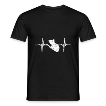 Koala heartbeat - Men's T-Shirt - black - Front - AI Model Male 178 light (178cm)