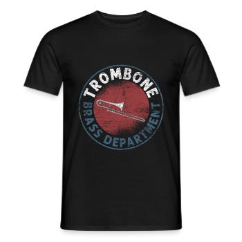 Posaune Blasinstrument - Männer T-Shirt - Schwarz - Vorne - AI Model Male 178 light (178cm)