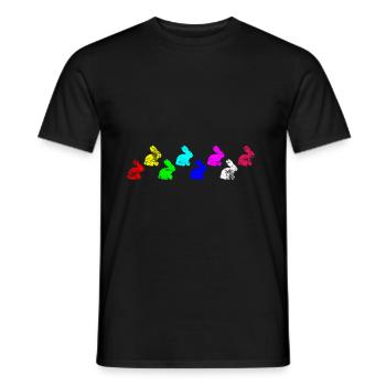 rabbit - Men's T-Shirt - black - Front - AI Model Male 178 light (178cm)