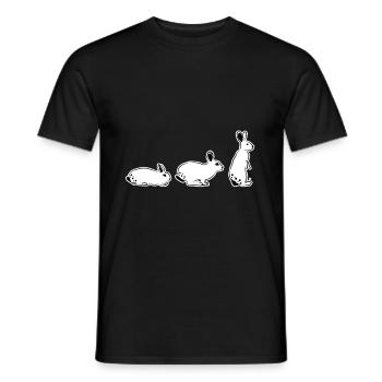 lapin - T-shirt homme - noir - Devant - AI Model Male 178 light (178cm)