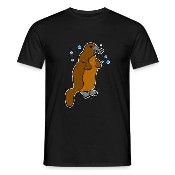 ornithorynque - T-shirt homme - noir - Devant - AI Model Male 178 light (178cm)