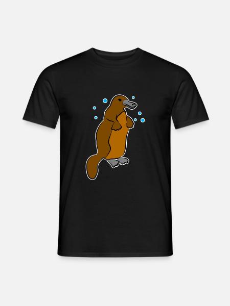 Schnabeltier - Männer T-Shirt - Schwarz