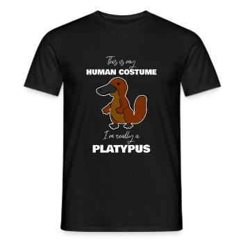 Schnabeltier Menschliche Hülle - Männer T-Shirt - Schwarz - Vorne - AI Model Male 178 light (178cm)