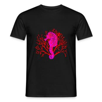 Seepferdchen Korallen - Männer T-Shirt - Schwarz - Vorne - AI Model Male 178 light (178cm)