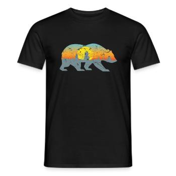 Ours sauvage - T-shirt homme - noir - Devant - AI Model Male 178 light (178cm)