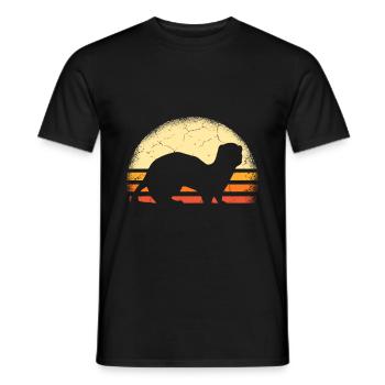 Frettchen Marder - Männer T-Shirt - Schwarz - Vorne - AI Model Male 178 light (178cm)