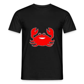 Crab ocean - Men's T-Shirt - black - Front - AI Model Male 178 light (178cm)