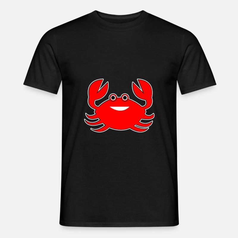 Krabbe Ozean - Männer T-Shirt - Schwarz