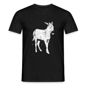 Esel Bauernhof - Männer T-Shirt - Schwarz - Vorne - AI Model Male 178 light (178cm)