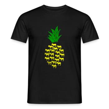 Âne ananas - T-shirt homme - noir - Devant - AI Model Male 178 light (178cm)