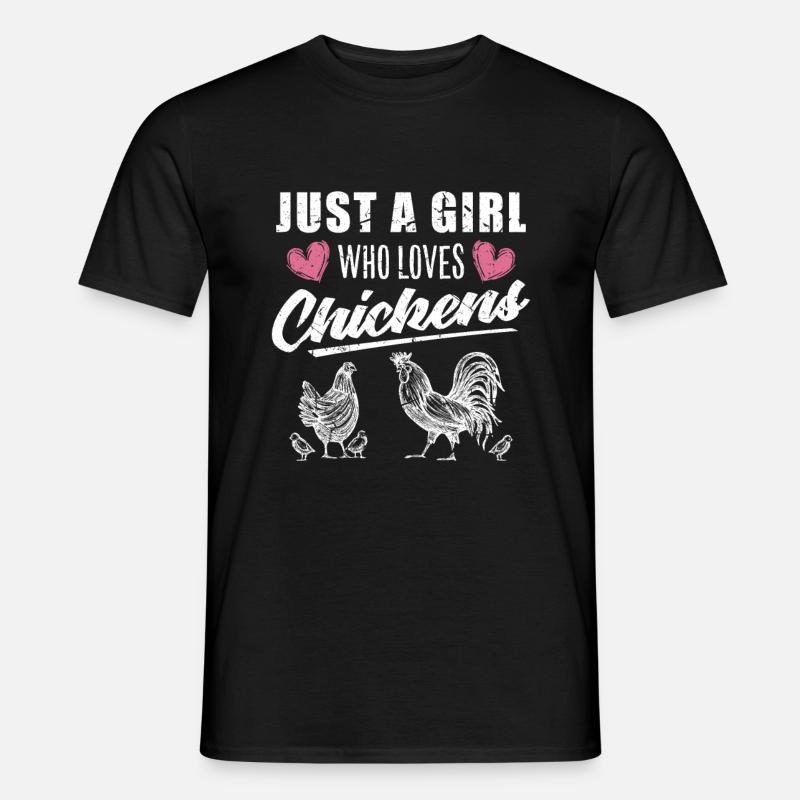 Huhn - Männer T-Shirt - Schwarz