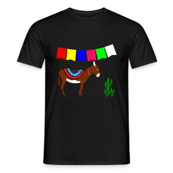 Âne mexicain - T-shirt homme - noir - Devant - AI Model Male 178 light (178cm)