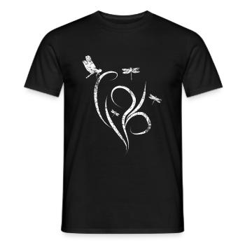 Nature de libellule - T-shirt homme - noir - Devant - AI Model Male 178 light (178cm)