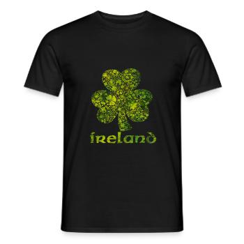 Ireland Cloverleaf - Men's T-Shirt - black - Front - AI Model Male 178 light (178cm)