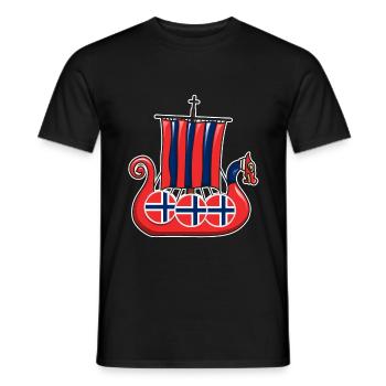 Histoire de la Norvège - T-shirt homme - noir - Devant - AI Model Male 178 light (178cm)