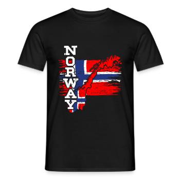Norway - Men's T-Shirt - black - Front - AI Model Male 178 light (178cm)