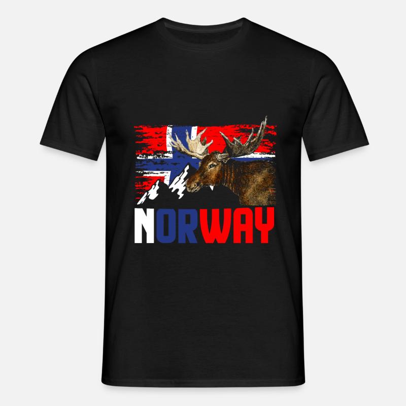 Norway moose - Men's T-Shirt - black