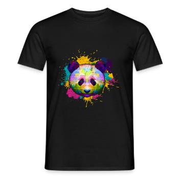 Panda Asien - Männer T-Shirt - Schwarz - Vorne - AI Model Male 178 light (178cm)