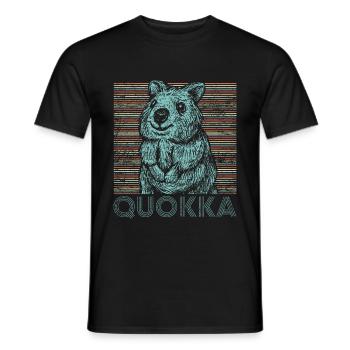Quokka Australia - T-shirt homme - noir - Devant - AI Model Male 178 light (178cm)