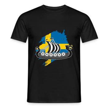 Schweden Wikinger - Männer T-Shirt - Schwarz - Vorne - AI Model Male 178 light (178cm)