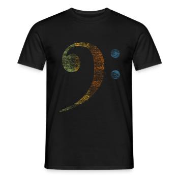 Clé de guitare - T-shirt homme - noir - Devant - AI Model Male 178 light (178cm)