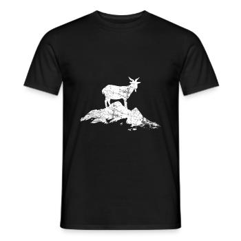 Ziege Klettern - Männer T-Shirt - Schwarz - Vorne - AI Model Male 178 light (178cm)