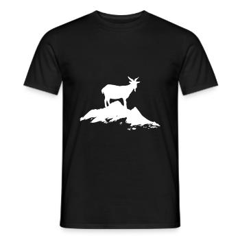 Goat mountain goat - Men's T-Shirt - black - Front - AI Model Male 178 light (178cm)