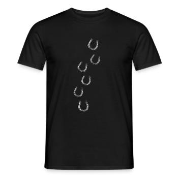 Pferd Hufeisen - Männer T-Shirt - Schwarz - Vorne - AI Model Male 178 light (178cm)