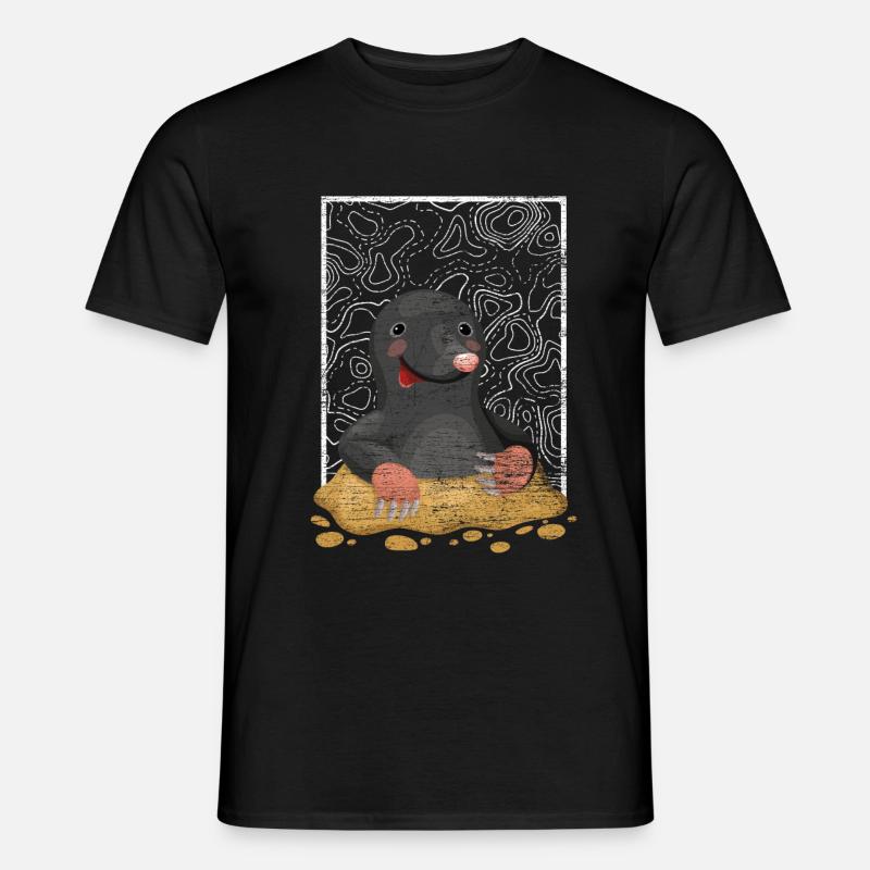 Maulwurf Oberfläche - Männer T-Shirt - Schwarz