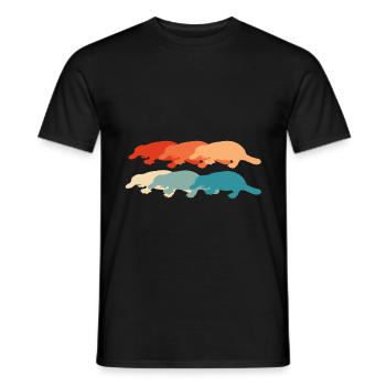 Platypus Zoo - Men's T-Shirt - black - Front - AI Model Male 178 light (178cm)