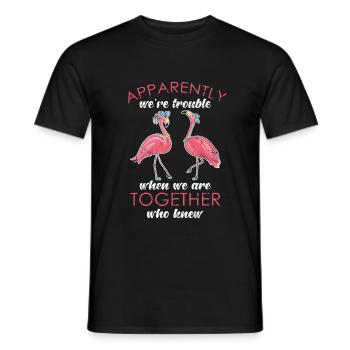 Flamingo - Männer T-Shirt - Schwarz - Vorne - AI Model Male 178 light (178cm)