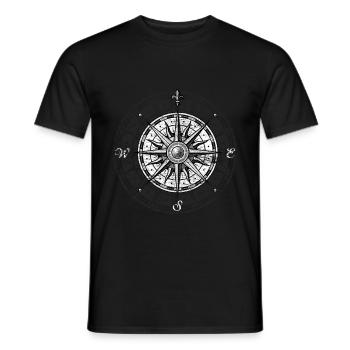 Segeln Kompass - Männer T-Shirt - Schwarz - Vorne - AI Model Male 178 light (178cm)