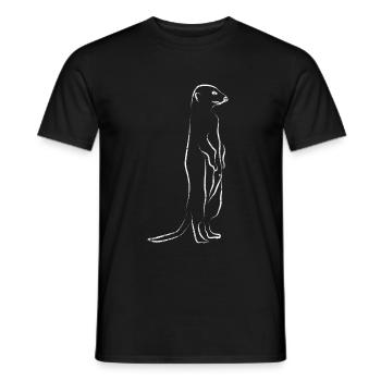 Meerkats Cute animal - Men's T-Shirt - black - Front - AI Model Male 178 light (178cm)