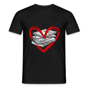 Reading passion - Men's T-Shirt - black - Front - AI Model Male 178 light (178cm)