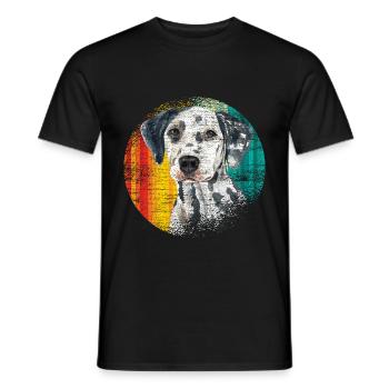 Dalmatian animal lover - Men's T-Shirt - black - Front - AI Model Male 178 light (178cm)
