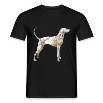 Chien de chasse - T-shirt homme - noir - Devant - AI Model Male 178 light (178cm)