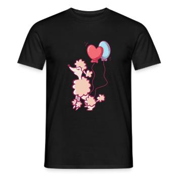 caniche - T-shirt homme - noir - Devant - AI Model Male 178 light (178cm)