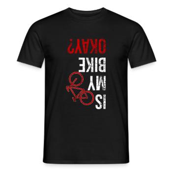 Chute de vélo - T-shirt homme - noir - Devant - AI Model Male 178 light (178cm)